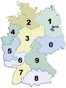 Karte PLZ Deutschland